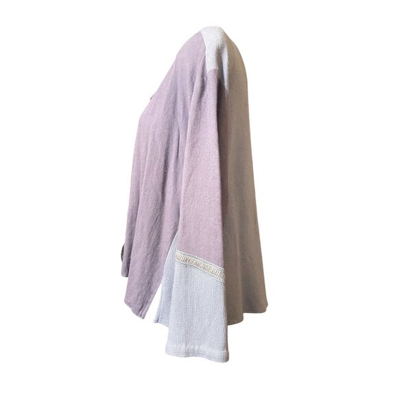 Vintage Spencer Alexis maxi dress & jacket rosette applique sz 12 USA lavender f - Picture 9 of 16